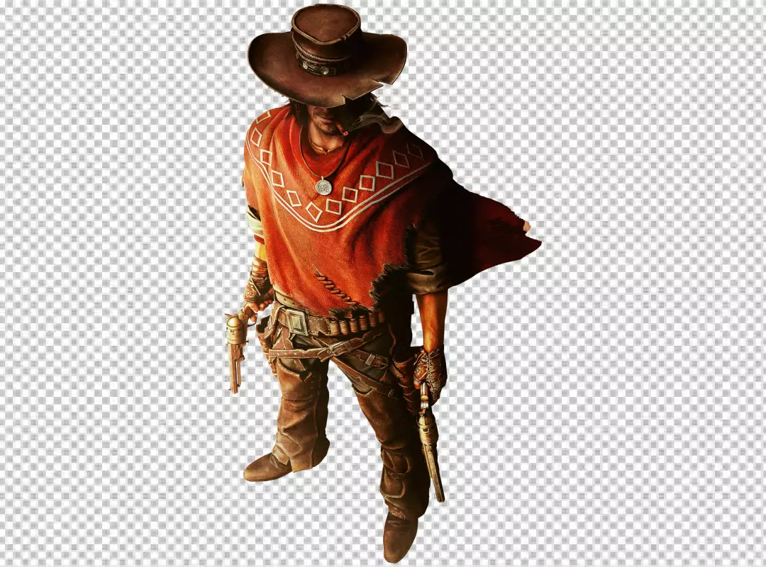 Free Premium PNG Cowboy in photorealistic environment