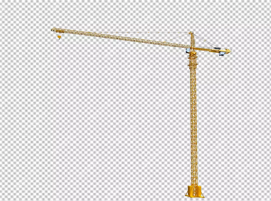 Free Premium PNG crane is shown with a black background