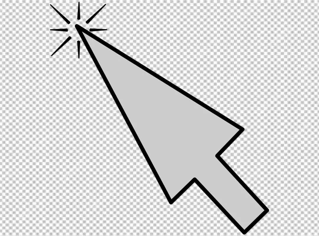 Free Premium PNG Black and white arrow hand and magnifier  pixel mouse cursor 