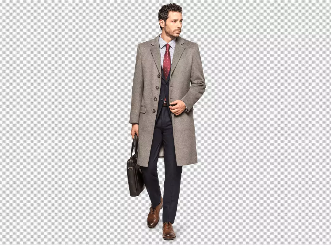 Free Premium PNG A man nice cloth with coat and pant transparent