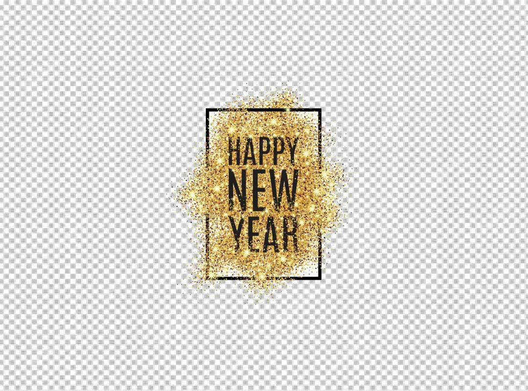 Free Premium PNG Happy New Year Golden glitter png background