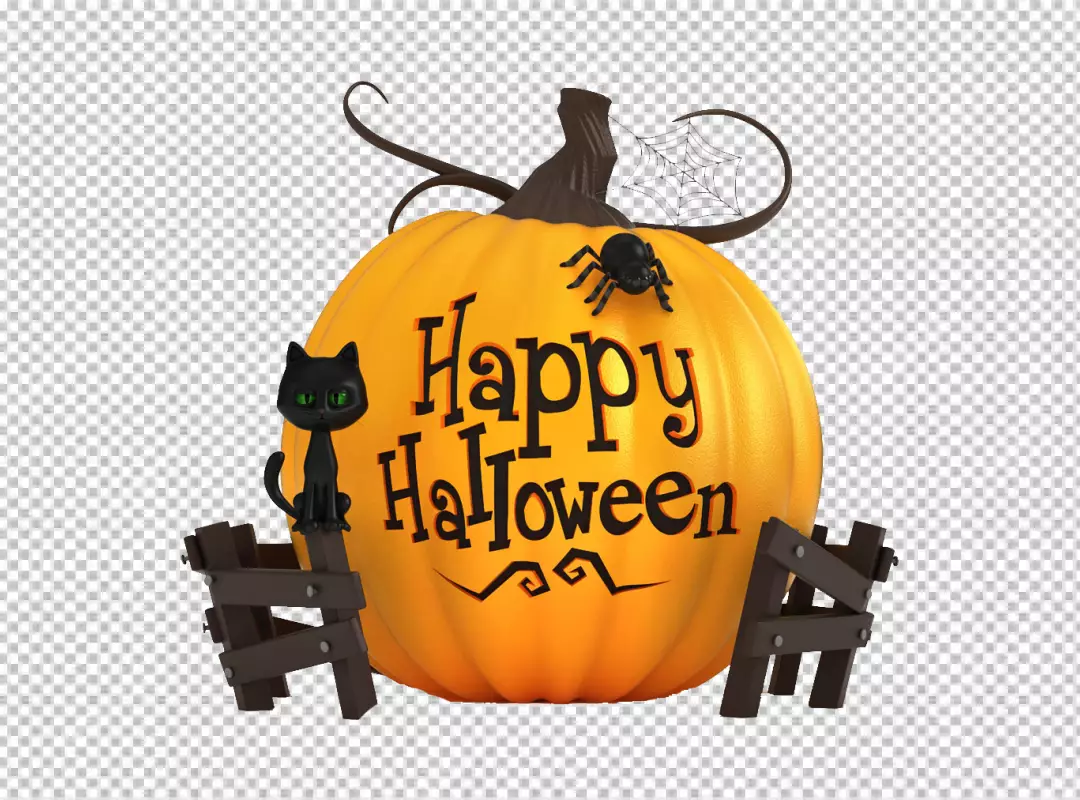 Free Premium PNG Happy Halloween Pumpkin Elements