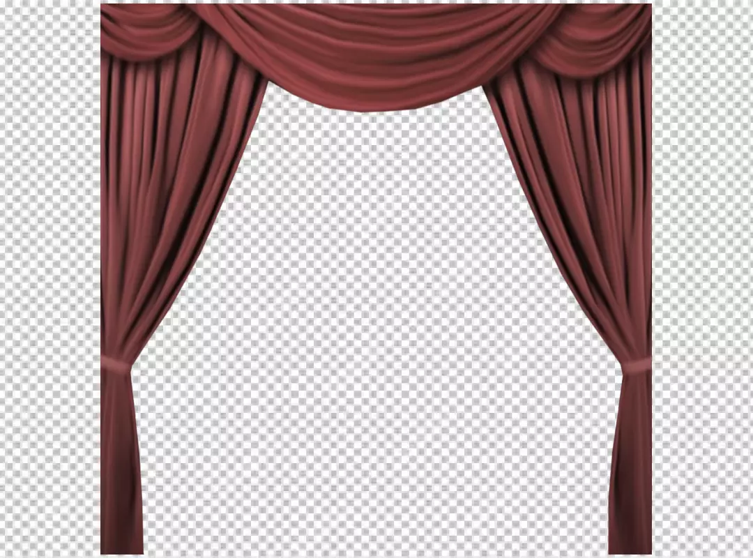 Free Premium PNG Fantastic set of red curtains with different designs