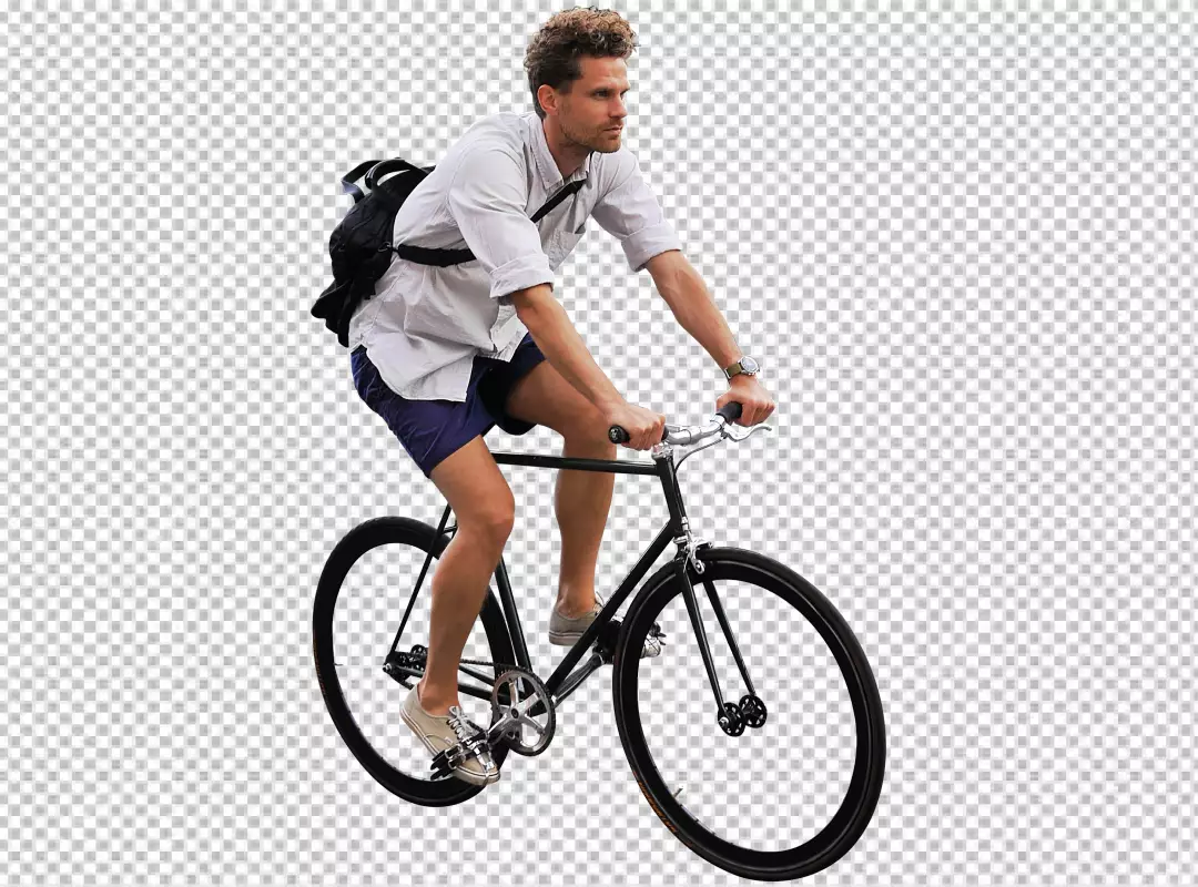 Free Premium PNG A cyclist riding a bicycle isolated