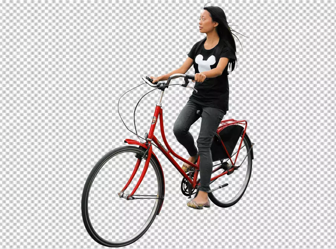 Free Premium PNG Man riding a bicycle to do exercise PNG