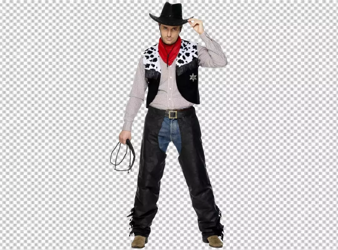 Free Premium PNG Stand cow boy transparent background 