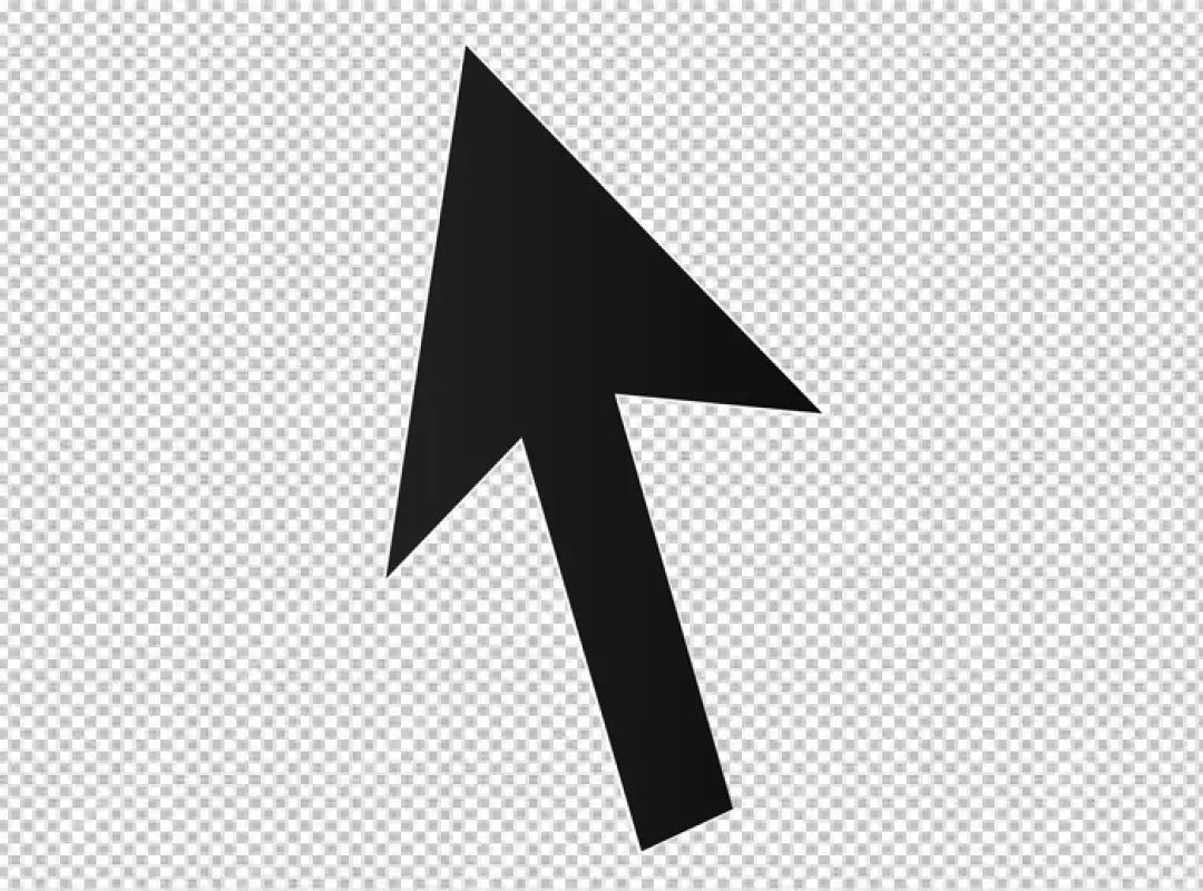 Free Premium PNG A white arrow pointing up with a black 