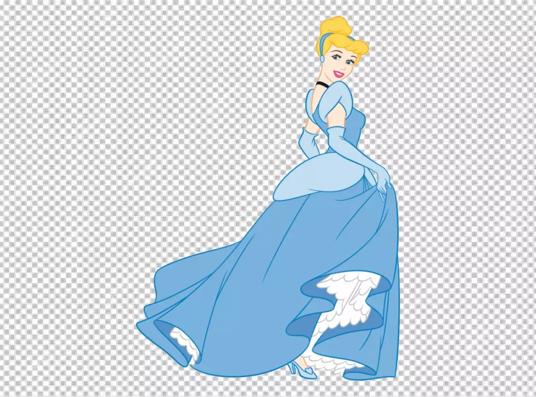 Free Premium PNG Cinderella head move back side