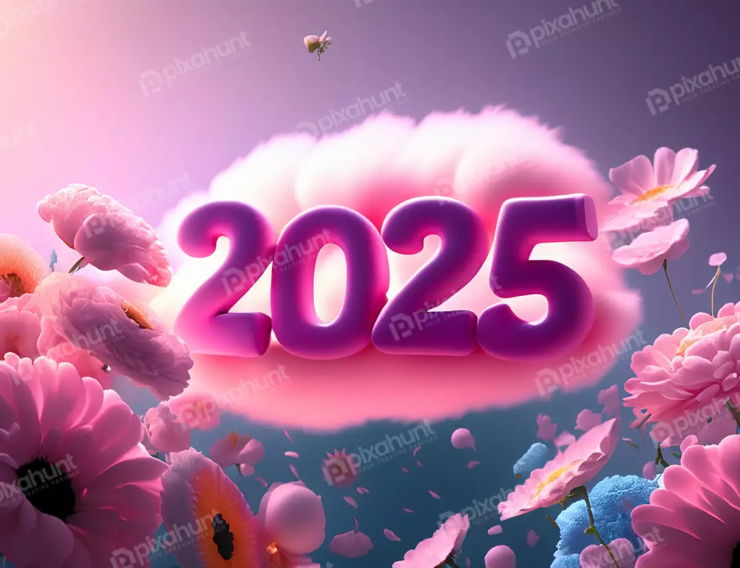 Free Premium Stock Photos Pink Roses Background 2025 Celebration Clipart For Happy New Year 2025