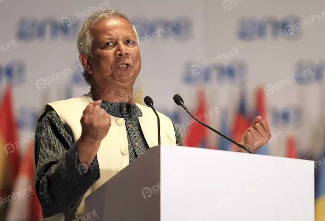 Free Premium Stock Photos Nobel Prize laureate Muhammad Yunus speaks at the One Young World summit at Soccer City