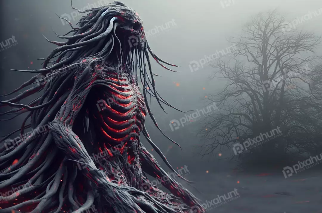 Free Premium Stock Photos A dark and eerie depiction of a creature