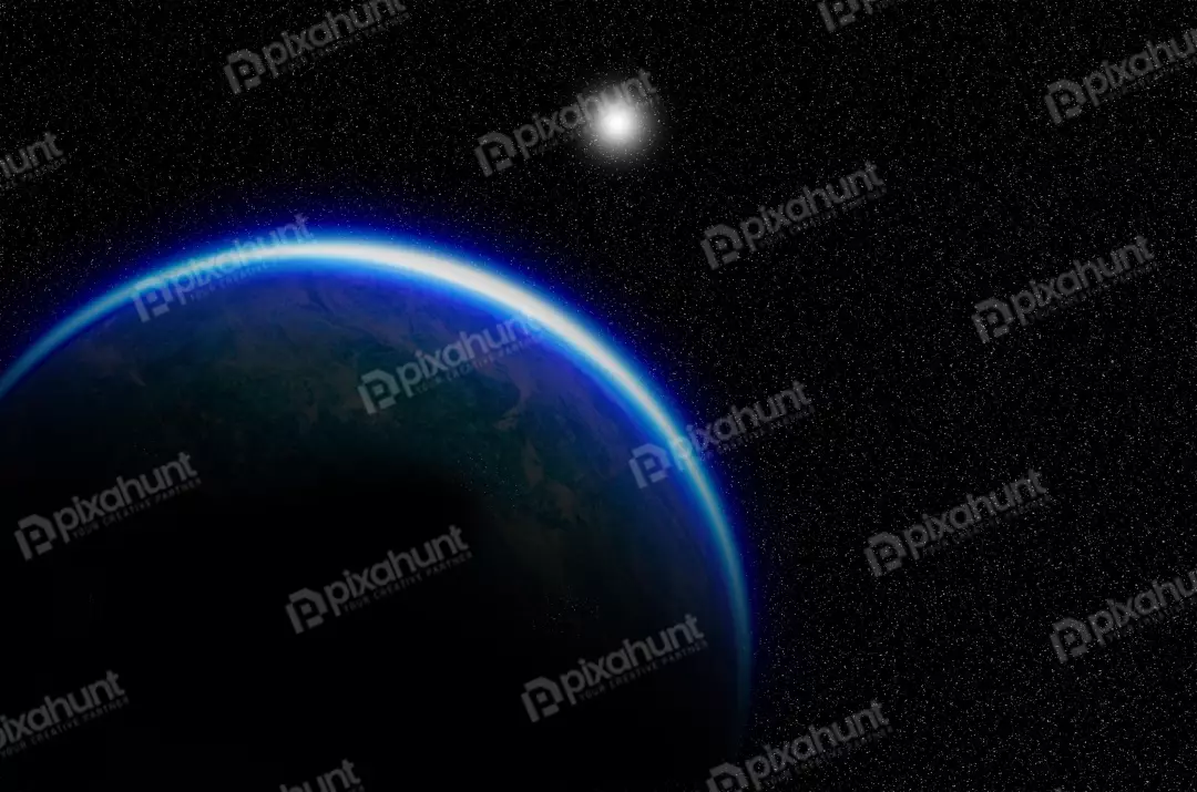 Free Premium Stock Photos The planet is blue and has a white atmosphere