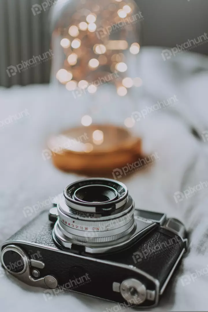 Free Premium Stock Photos a close-up of a vintage camera lens