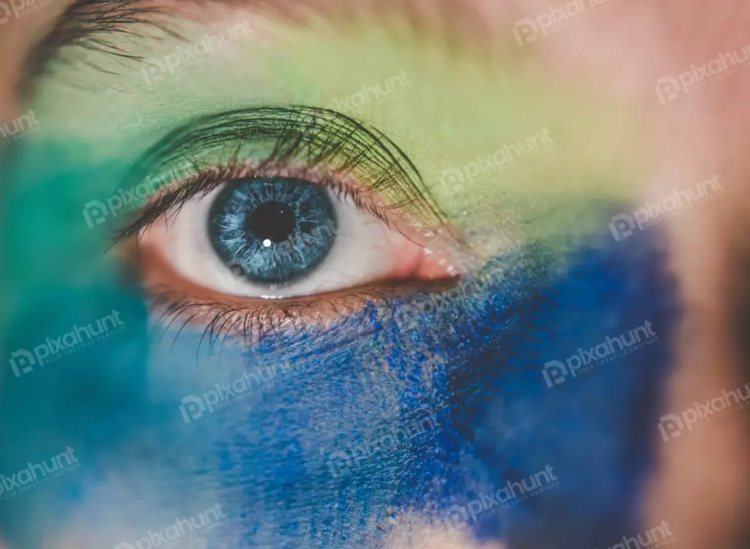 Free Premium Stock Photos a close-up of a woman's multicoloured eye