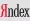 The word "index" written in red and black letters