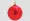 A red and a white Christmas balls hanging in isolation on a transparent background PNG