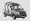 Gray color small camper van transparent background 