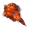 Cloud smoke with fire effect isolated realistic abstract explosion trail with burn smog