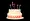 3d view of delicious looking cake with lit candles png