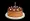 Vector Icon of a birthday cakecheesecake with chocolate There is a lighted candle in the cake transparent background