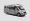 This is a 3D rendering of a vintage camper trailer It has a white body with brown trim and a black door