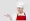 Medium shot professional chef posing transparent background PNG