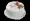 Sweet decorated fondant cake on transparent background