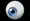 ingle eyeball with blue iris isolated on transparent background