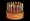 3d view of delicious looking cake with lit candles a transparent background