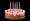 3d cake with lit candles on top transparent background 