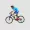 A cyclist riding a bicycle isolated PNG