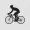 Silhouette of cyclists riding on a mountain for outdoor sports transparent background