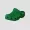 Deep Green rubber Crocs slippers isolated on a white background