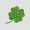 A collection of four leaf clovers with green leaves PNG