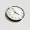 Round wall clock with a white face black hour and minute hands and a silver second hand png