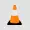 Traffic cone red and white Isolated PNG