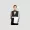  waiter holding an empty placard PNG