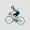 Professional cyclist riding fast PNG