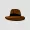 Brown cowboy hat isolated on transparent background