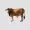 cow is standing on a transparent background with