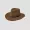 Brown cowboy hat isolated on 