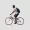 design with Cyclist riding a bicycle PNG