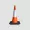 Realistic plastic orange traffic cone