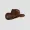 Brown cowboy hat isolated on transparent