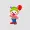 Colorful Clown Cartoon Character transparent BG