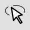 Black and white arrow hand and magnifier non pixel mouse cursor  PNG