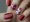 A close-up Design view of a woman's hand nail art