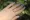 A close-up of a woman's hand Also woman is wearing a silver ring with a clear stone on her middle finger