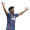 A cricket player is cheering after winning the match with both arms raised, Royal Challengers , IPL, Bengaluru