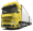 Cargo truck on transparent background